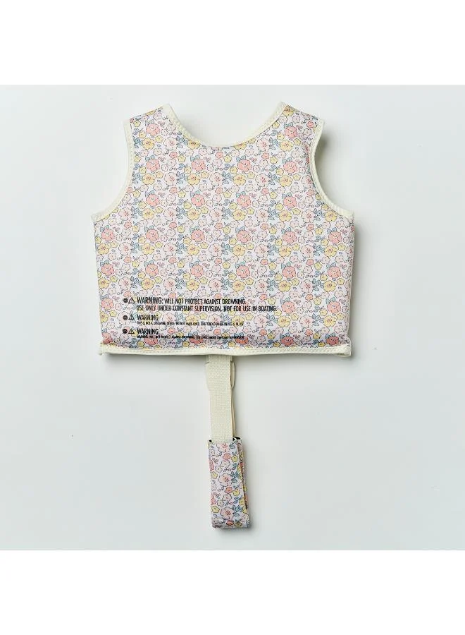 ساني لايف سترة عائمة بنقوش زهور حديقة -